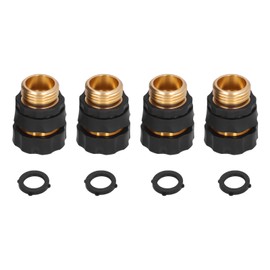 4Pcs Garden Hose Quick Connector Brass High Hardness Durable No Leakage Easy Reliable Garden Hose Fittings