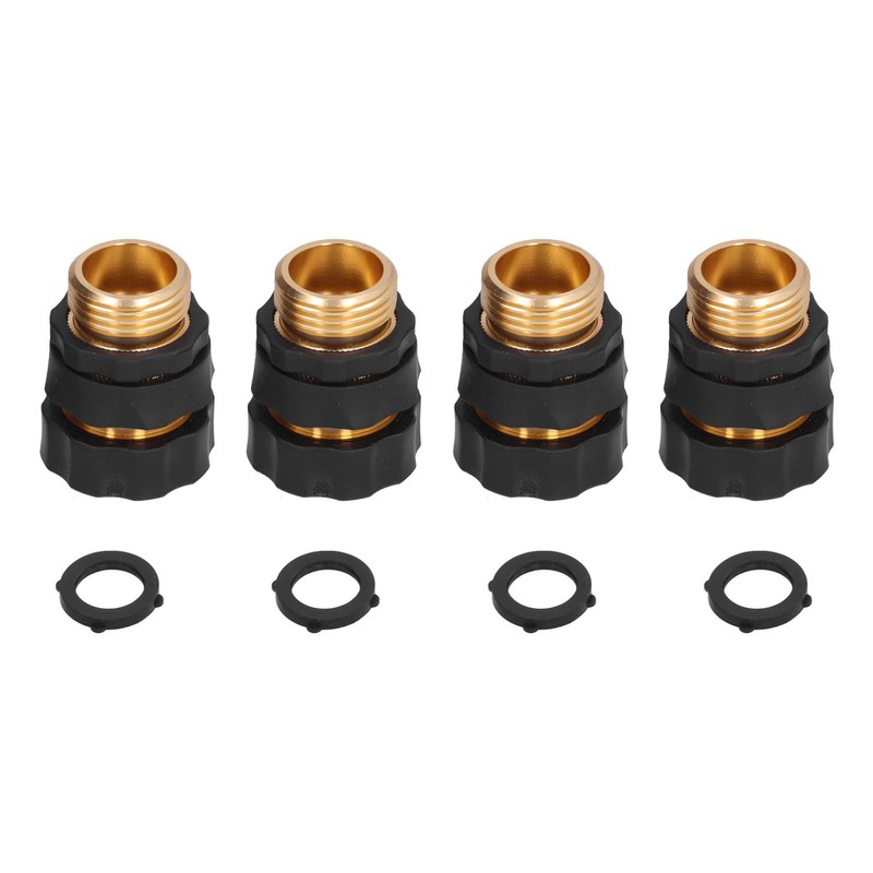 4Pcs Garden Hose Quick Connector Brass High Hardness Durable No