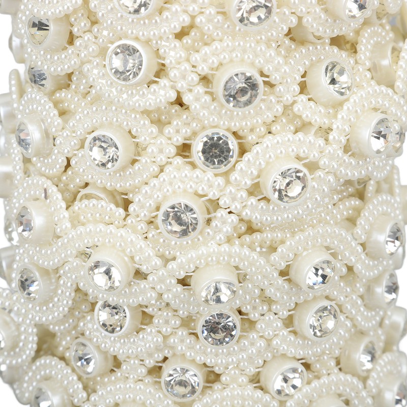 Bead Chain String Half Side Flatback DIY Imitation Pearl String