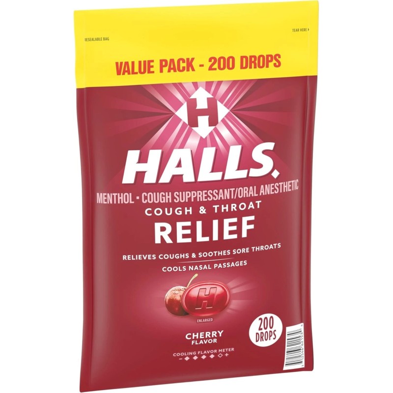 Lot of 2 x Halls Relief Menthol Cough Suppressant Throat