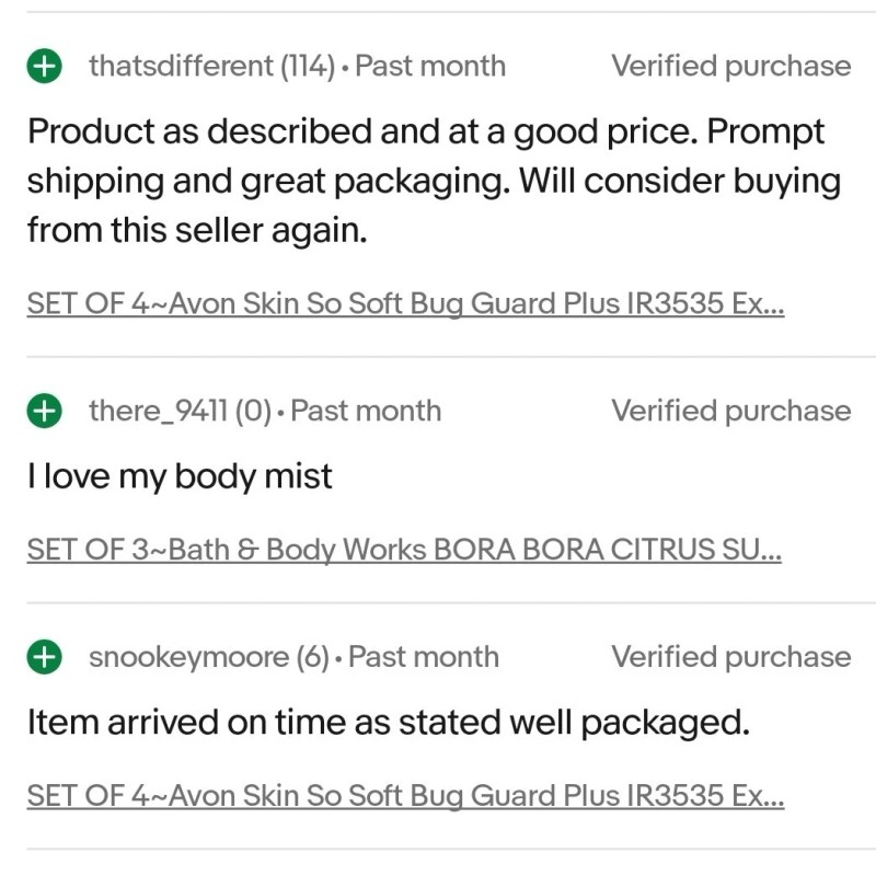 Avon SET OF 4~Avon Skin So Soft Bug Guard Plus