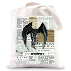 WZMPA Mothman Tote Bag Mothman Fans Gift Mysterious Creature Mothman Shoulder Bag Mothman Merchandise (the mothman TG)