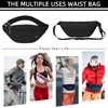 Hao Zhu Bum Bag Running Belt 3 Pockets Adjustable Black