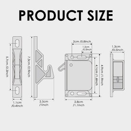 Voittozege 20 Pack Cabinet Door Latch/RV Drawer Latches, 10 LBS Pull Force RV Drawer Latches and Catches,Holder for Home/RV Cabinet with Mounting Screws, Perfect for RV, Camper, Motorhome, Trailor