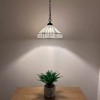 Enjoy Decor Lamps Tiffany Style Hanging Lighting White Hexagon Stained
