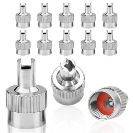 Mbsomnus Car Valve Key Valve Caps Tyre Valve Caps Car Valve Caps Car Valve Caps Car Metal for Car Motorcycle Bicycle Truck Pack of 10