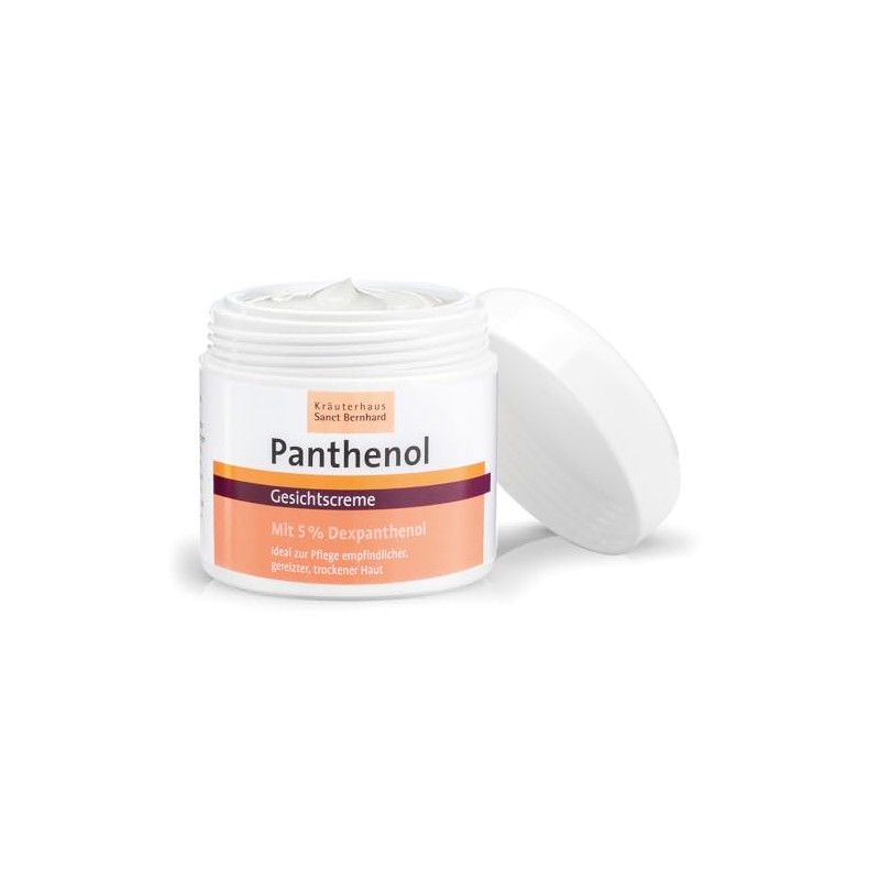 Sanct Bernhard Panthenol Face Cream with 5% Dexpanthenol, Fragrance-Free, No