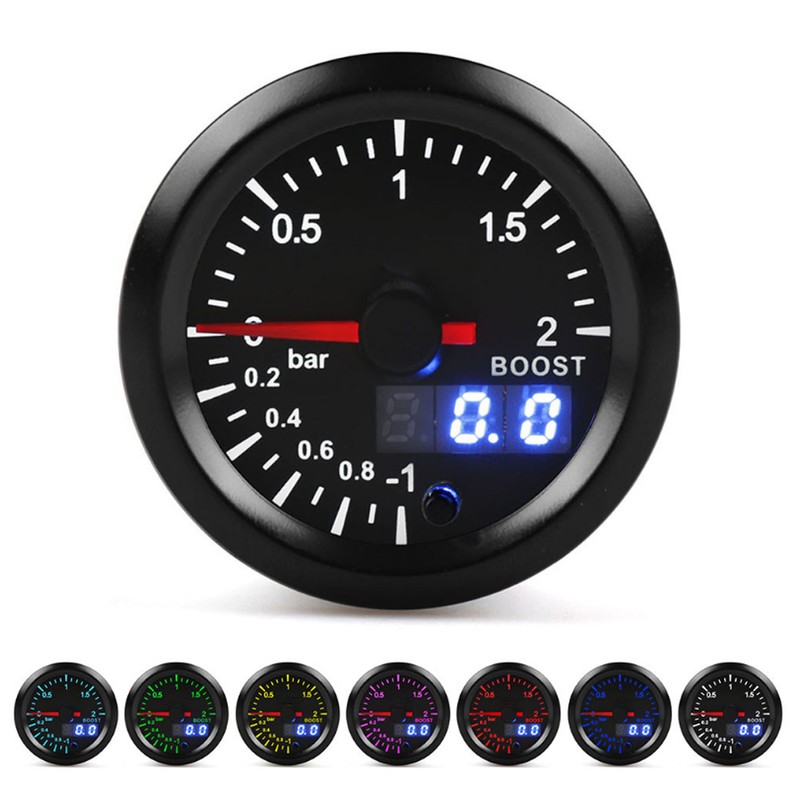 2in Car Turbo Pressure Boost Gauge Meter 2Bar 12V Colorful
