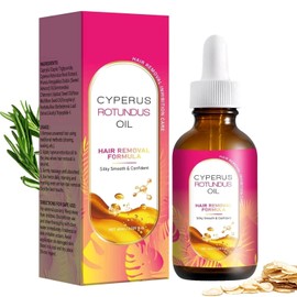 Cyperus Rotundus Oil, Nature Cyperus Rotundus Oil for Hair Removal, Reducing Body Hairs Growth Smooth Skin & Hair Removal for All Skin Types 60ml