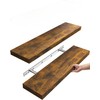 BAYKA Floating Shelves, 36" Wall Mounted Rustic Wood Shelves for