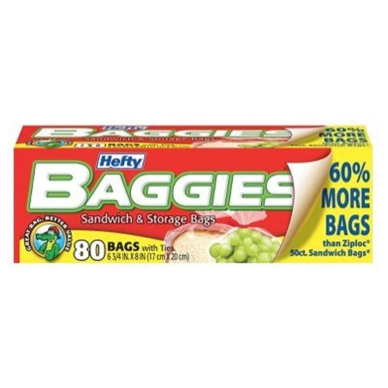 Hefty Brand New Hefty Baggies Sandwich Sized Count of 80