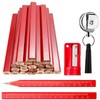 10pcs Carpenter Pencil,6.85 Inches Flat Construction Pencils Hard Black Carpenter