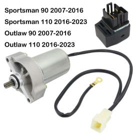 Motorsupermarkets Starter Motor for Polaris Outlaw 90  2007-2016 with Relay