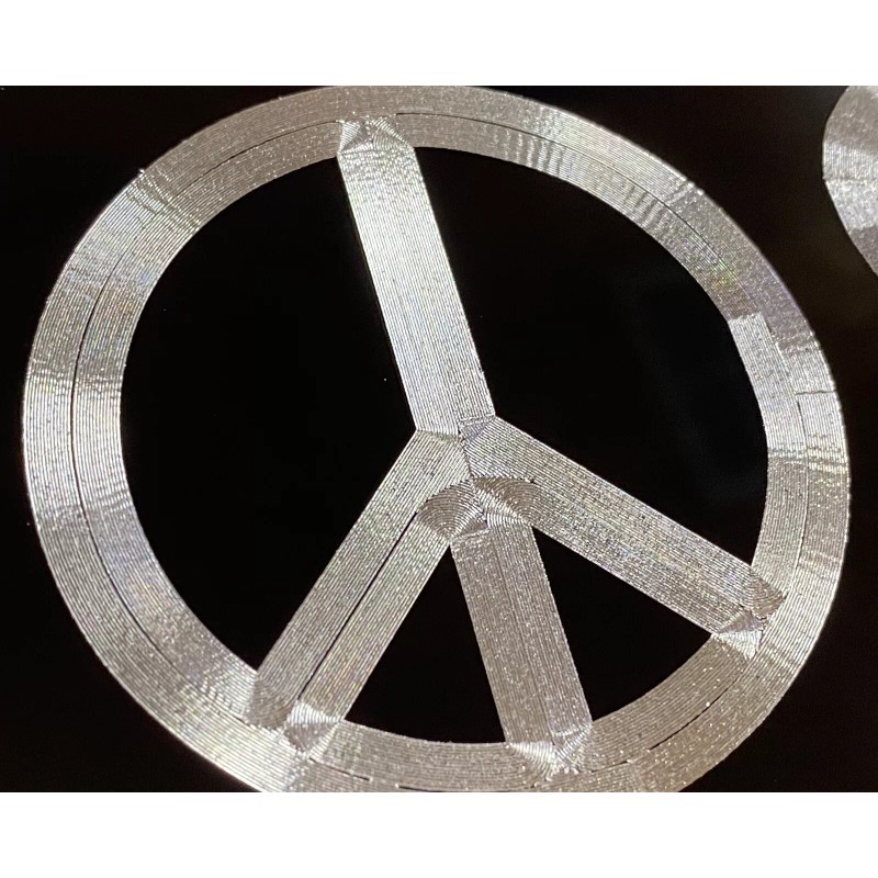 Diamond Etched Products Engraved Love Peace Heart Car Tag Diamond