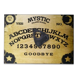 Hand Finished A4 Sized Wooden Mystic Oracle Talking Board Set Complete with Sun, Moon & Stars Planchette, Classic Ouija Style Board Game