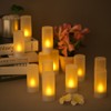12pcs/set Rechargeable LED Flickering Flameless Candles Tealight Candles Lights with