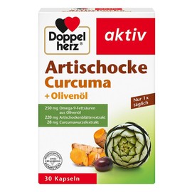 Artichoke Double Heart with Olive Oil and Turmeric Capsules 30 Capsules