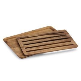 Ironwood Gourmet Nesting Bread Cutting Board with Crumb Catcher, 10.25 x 14.75 x 0.75 inches