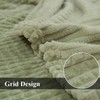 Simple&Opulence Microfiber Throw Blanket Grid Design,130cm x 170cm,Super Soft Fluffy