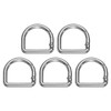 sourcing map 5pcs Metal D Ring Spring Key Hooks 0.87"
