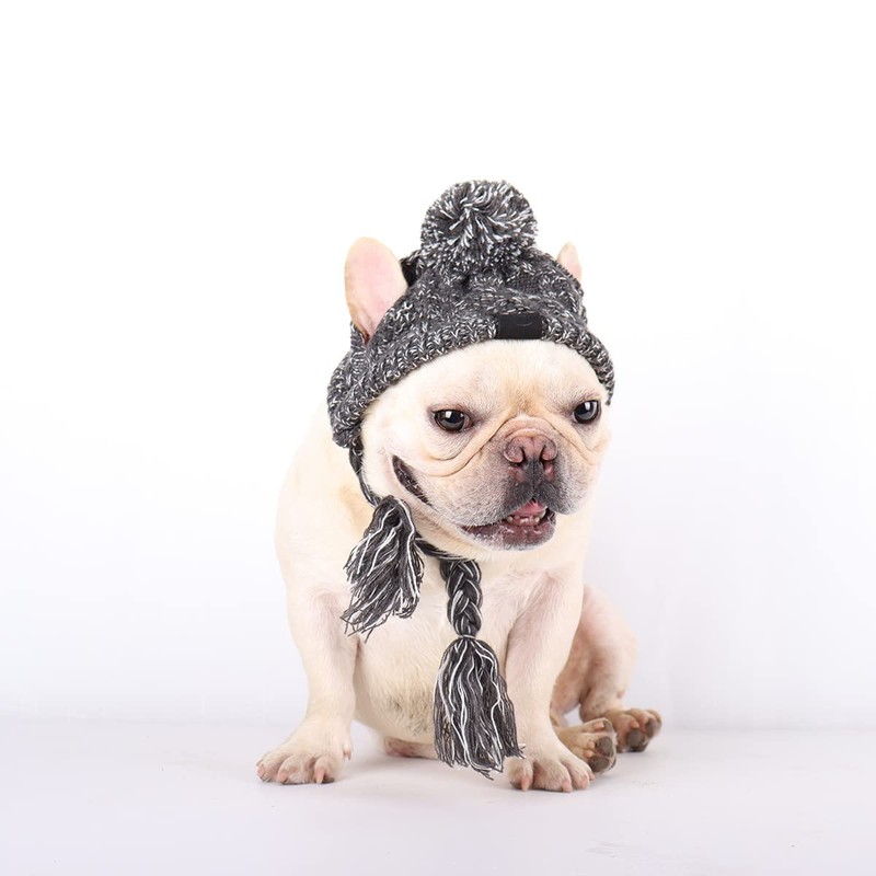 Pet Pompom Knitted Hat, FainFun Knitted Warm Windproof Dog Hat,