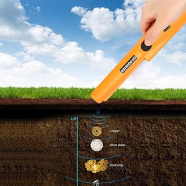 Pinpointer, Detección de 360 ° Pin Pointer Alta sensibilidad Detector de Metales con escaneo de Todos los Metales Pinpointer, Detección de 360 ° Audio y vibración Indicación Alarma de Distancia