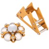 Yellow Aluminum Alloy Wheel Gyro with Tripod Stress Relief Hand