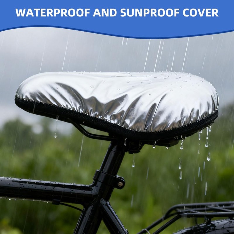Oupados Comfortable Ergonomic Bicycle Saddle Gel Saddle Men's Women's Wide
