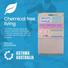 White Magic Eco Cloth Dish Drying Mat Multi Colour Options (Pebble), 40 x 45cm