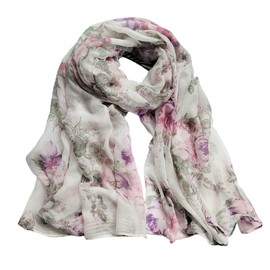 FAIRYGATE Scarf Gifts for Women Flower Scarf Scarfs for Women Ladies Lightweight Fashion Animal Print Soft Women's Scarves & Wraps 4026