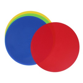 KICHOUSE Enhanced Visibility Circle Markers for Floor 4 Pack Soccer Tennis Boundary Markers Plastic Training Equipment Boundary Lines