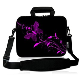 RICHEN 17 inch Laptop Shoulder Bag Carrying Case Computer PC Cover Pouch with Handle Fits 15.6/16/17/17.3/17.4 inch Laptop Notebook (16-17.3 inch, Nice Butterfly)