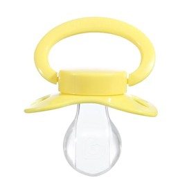 Landofgenie Chupetes Tamaño Adulto Grande con Escudo Forma de Mariposa Chupete Lindo Amarillo