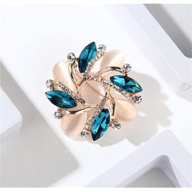 Bauhinia Brooch crystal pin Fashion Crystal Bauhinia Women Brooch For Women Clothing Dress Wedding Jewelry Accessories