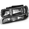 KILOAUTO Headlight Assembly fit for Chevy Silverado 1500 2-Door 1999-2002,For
