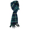 Plum Feathers Plaid Check and Solid Cashmere Feel Winter Scarf,