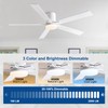 Rayqueen 60 Inch Ceiling Fans with Lights and Remote,Flush Mount