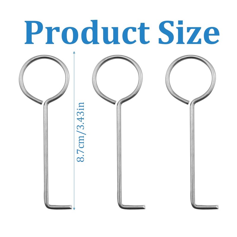 WUSJCOF 6pcs Stainless Steel Drain Key Lifting Hook Drain Grille