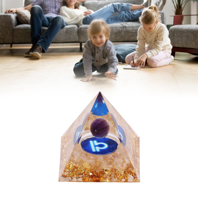 Constellation Pyramid Stone for Positive Energy Reduce Stress Chakra Resin