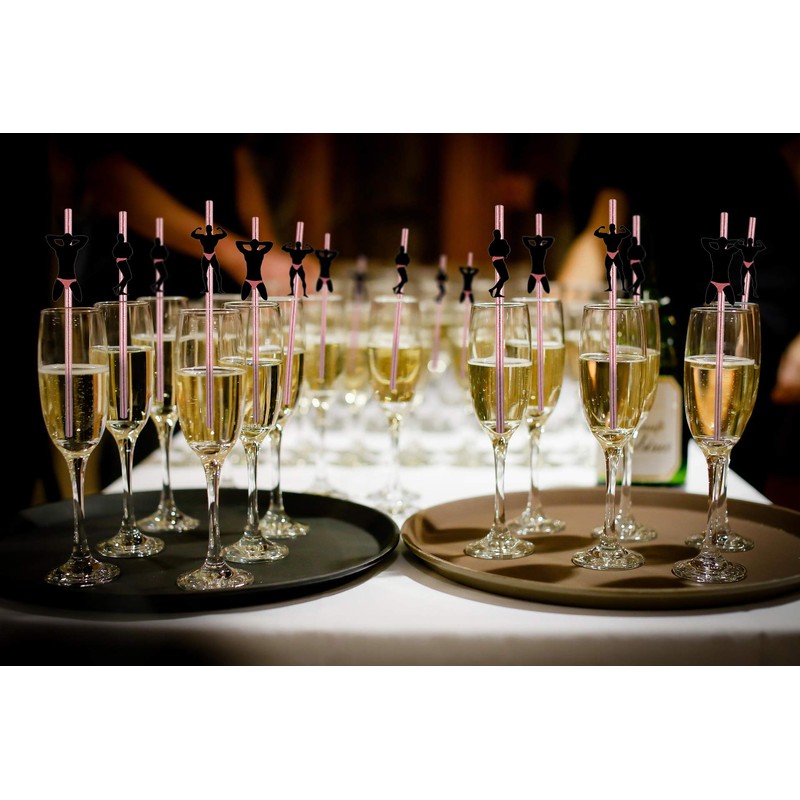 KIKEVITE Bachelorette Party Decorations Straws I 24 Pack Dancing Stripper