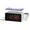 iTOMA Dual Wireless Charging Alarm Clock Radio with Bluetooth Speaker,