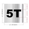 Apartment number 5T sign - UNIT NUMBER 5T SIGN (SILVER,