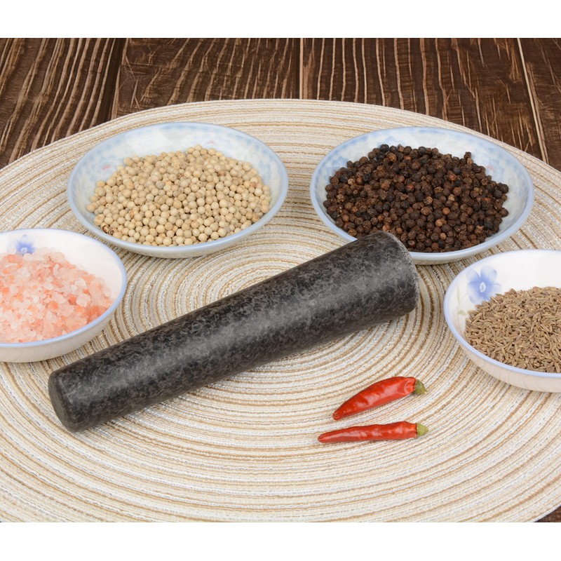 Granite Replacement Pestle 7.4inch Only Polished Stone Pestle, Large Pestle