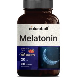 Melatonina 365 Tabletas Sabor Fresa Dosis Alta 20mg Eg M61