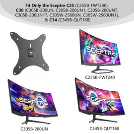 VESA Adapter Plate Bracket Compatible with Sceptre C25, C30, and C34 Monitors, Fit for VESA 75x75mm & 100x100mm