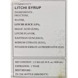 Imported Possmei Flavored Syrup, Litchi, 5.5 Pound Imported from Taiwan