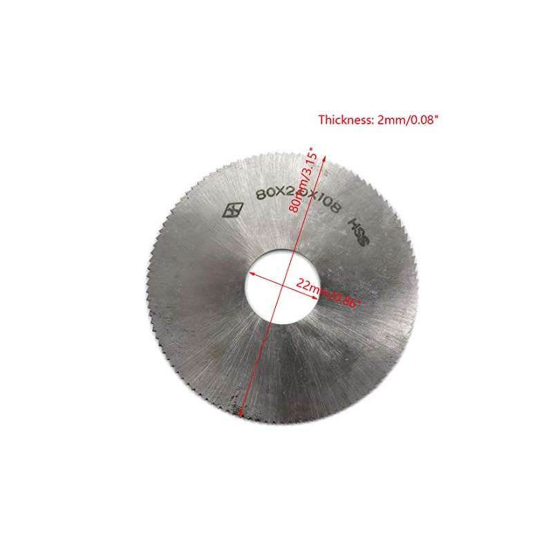 Rannb Slitting Saw Blade 108 Teeth Circular HSS Slitting Saw