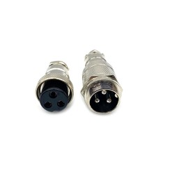 GX20 Aviation Connector 3 Pin, GX20 Docking Style Circular Adapter Male Female Plug Socket GX20 Metal Female Male Panel Mount Connector for Power Connection