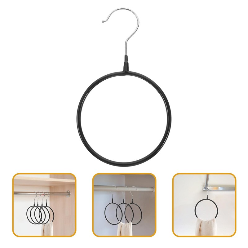 Alipis Scarf Ring Hangers Circle Hooks 10Pcs Belt Hanger Plastic