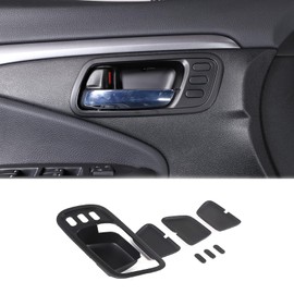HIRUFAIT Inner Door Handle Bowl Cover Trim for Honda Pilot 2016-2022, 4PCS ABS Material Car Interior Door Bowl Frame Protector Accessories (Matte Black)
